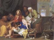 Brun, Charles Le Holy Family with the Infant Jesus Asleep (mk05) oil painting picture wholesale